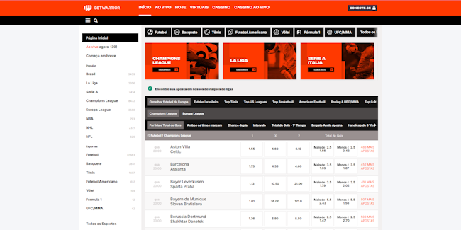 Sites de apostas esportivas